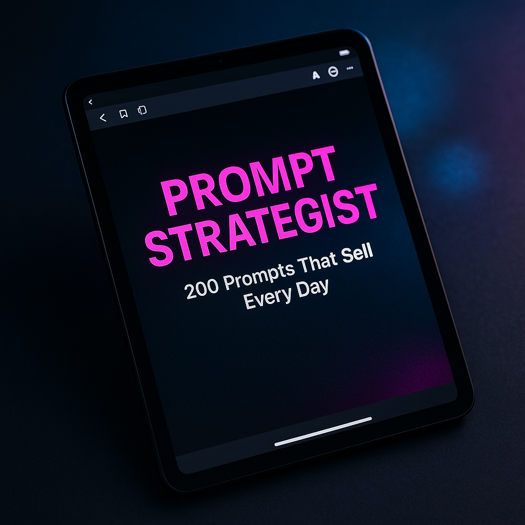 Prompt Strategist e‑book mockup